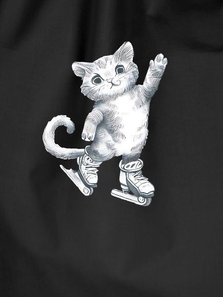 Cat on skates drawing