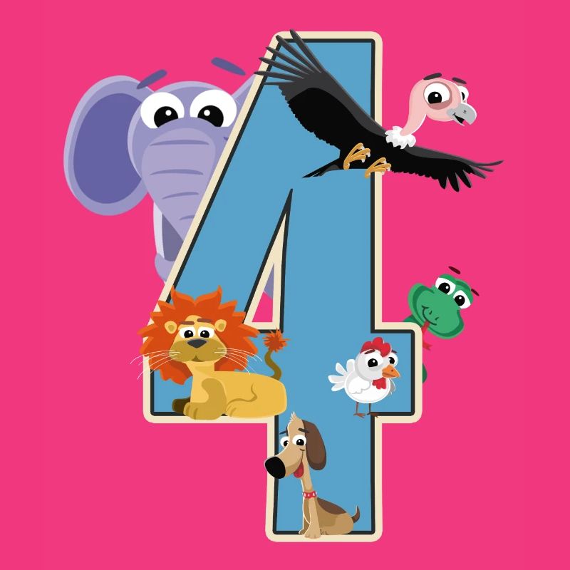 4. Geburtstag 4 Jahre Vier Junge Mädchen Geschenk