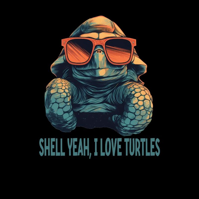 Turtle with Sunglasses - Shell yeah i love turtles