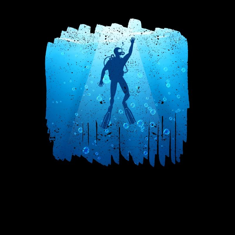 Plongée Silhouette Drôle de plongée en apnée plongée sous-marine