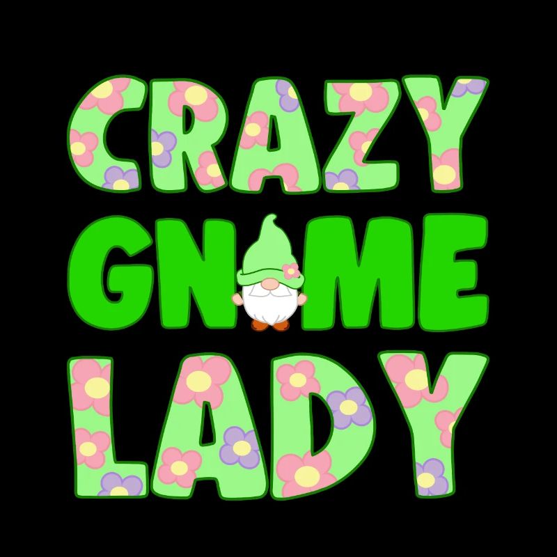 Crazy Gnome Lady Yard Garden Gnome Gift Idea