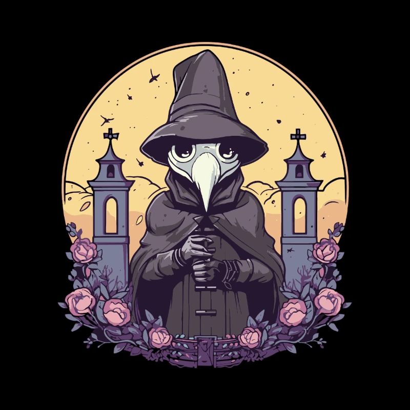 Pastel Goth mignon effrayant Peste Docteur