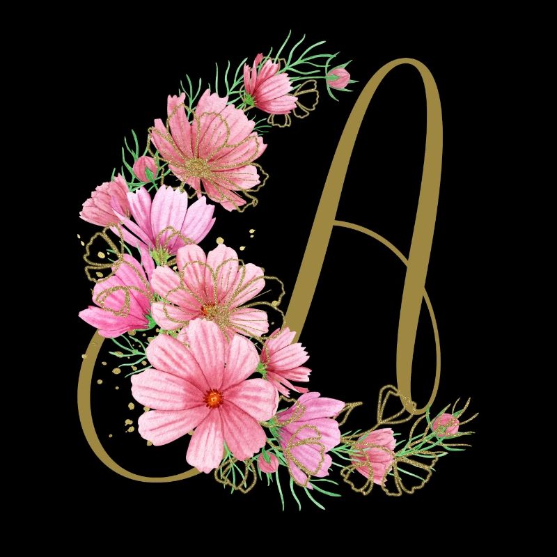 Vrille florale avec la lettre A