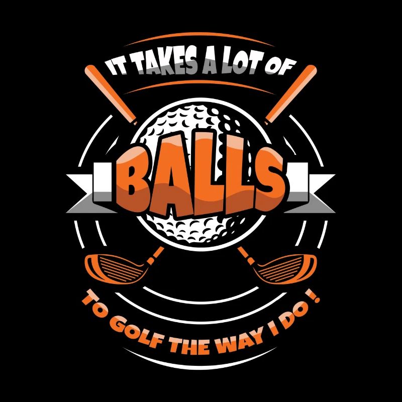 Prend beaucoup de balles de golf drôle Golf Golf Golf