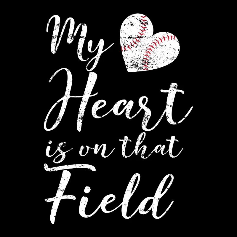 Mein Herz ist auf dem Feld Baseball-Softball-Mutter