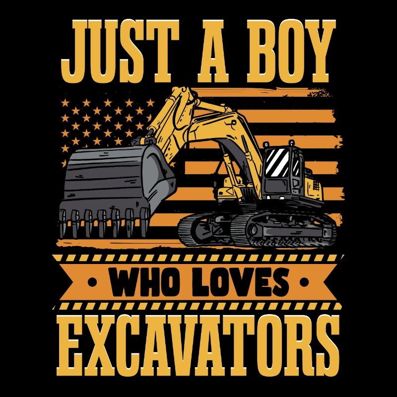 Nur ein Junge, der Bagger liebt