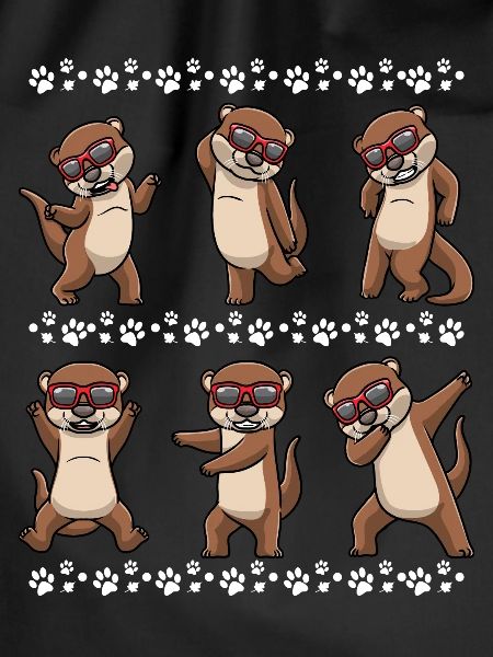 Dancing otter with sunglasses