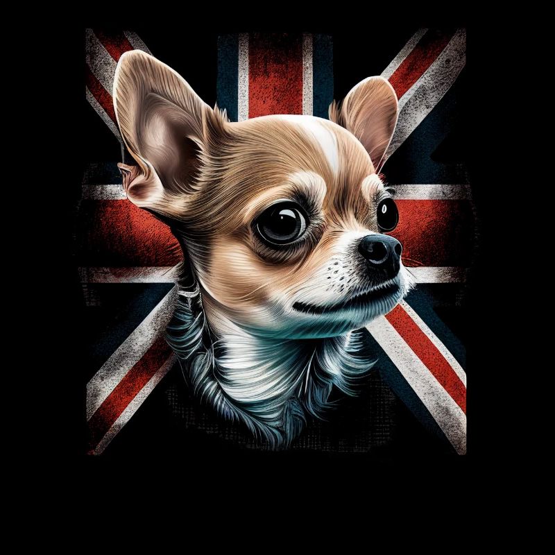 Chihuahua - Grande-Bretagne Angleterre Drapeau