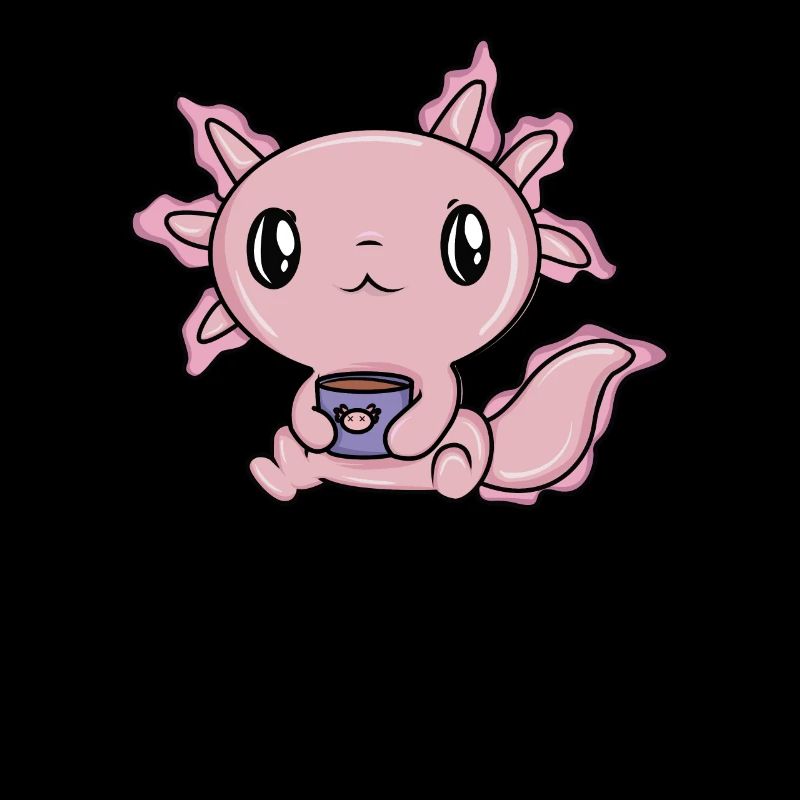 Coffee Cute Axolotl