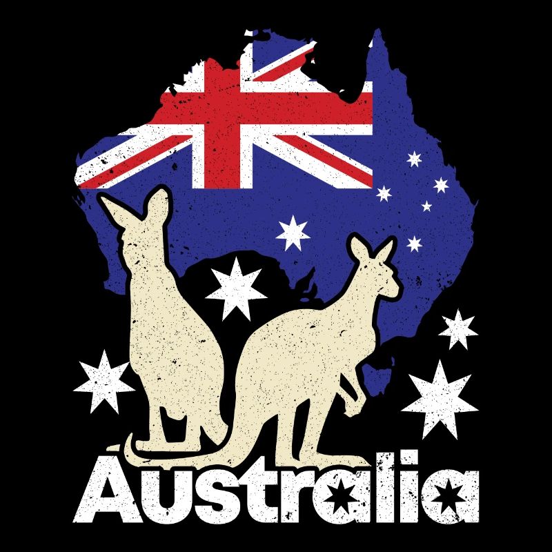 Australien-Flagge Australien-Tag Australisches Känguru