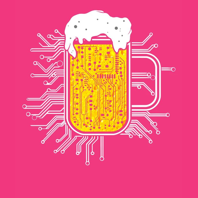 Computerchip Bier Nerd CPU Informatiker Lustig