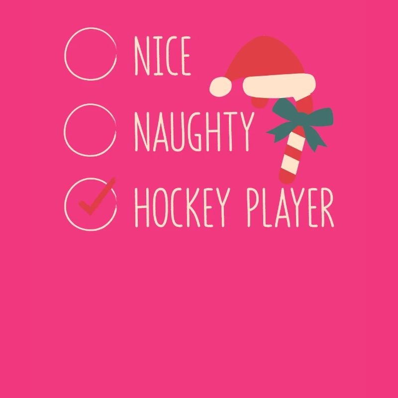 Netter frecher Eishockeyspieler Weihnachten
