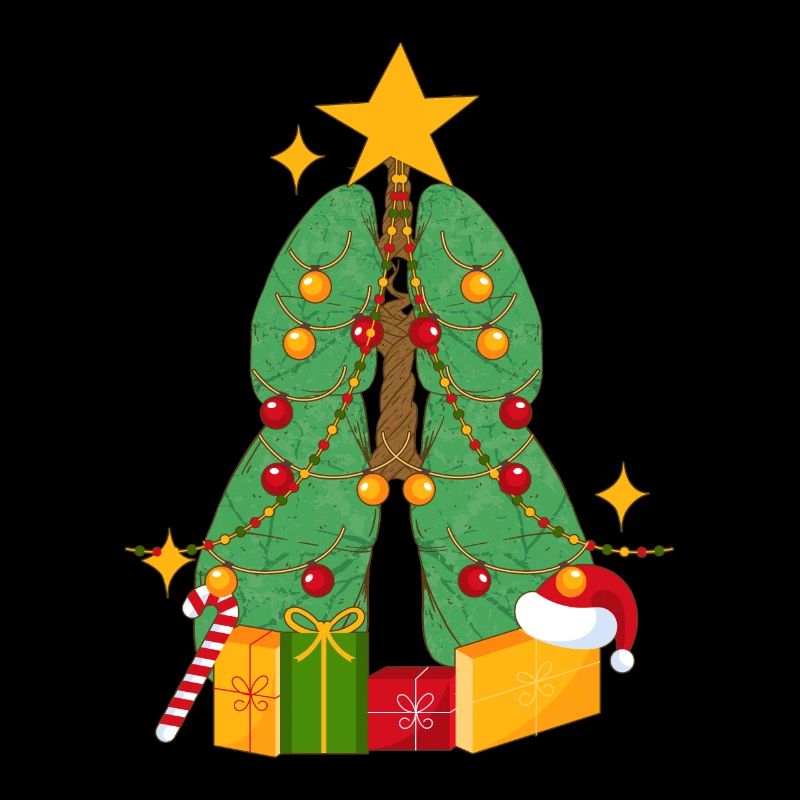 Lung Christmas Tree Breathing Therapy Xmas Therapist
