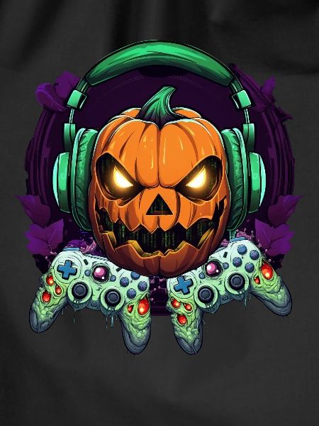 Halloween Pumpkin Gamepad Gamer