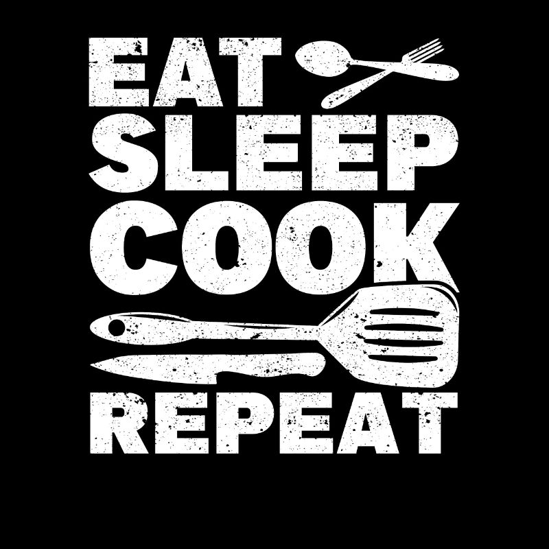 Eat Sleep Cook Repeat Funny Cooking Chef Kitchen