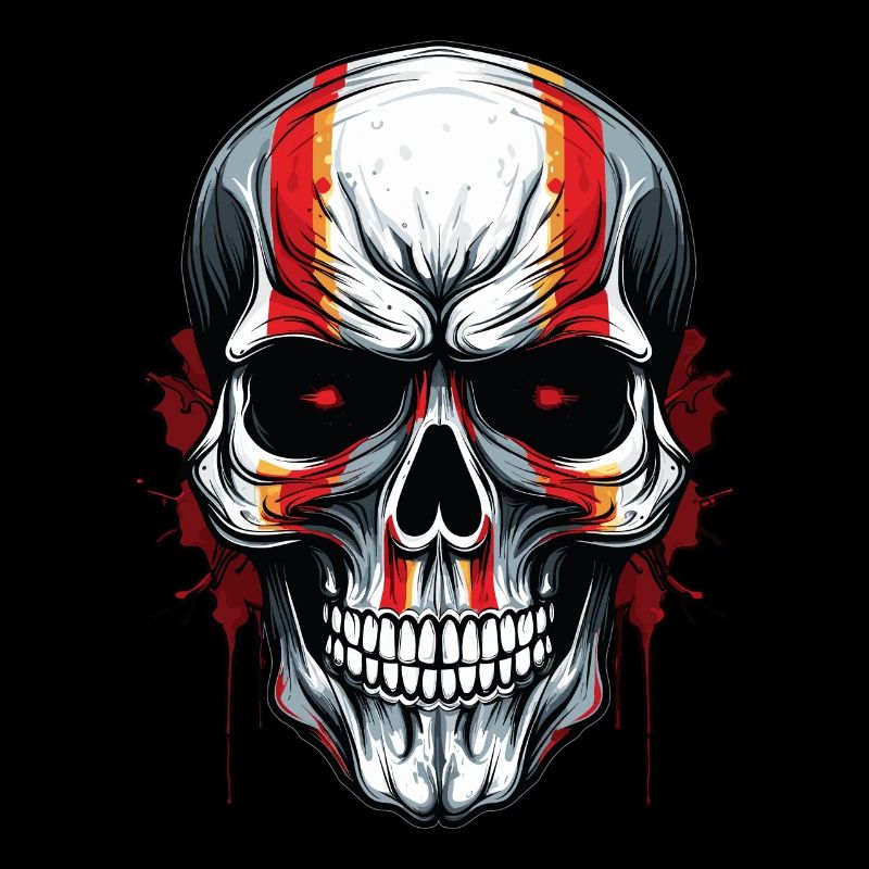 Blutiger Totenschädel Dunkle Ästhetik in morbider