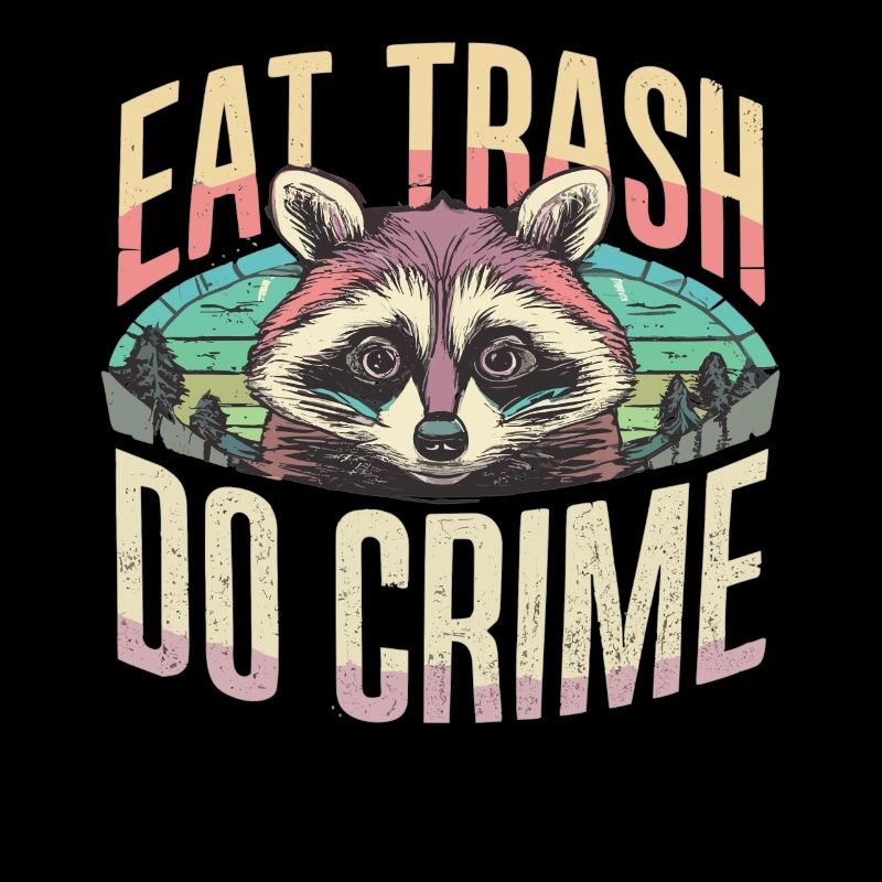 Raccoon eat trash do crime