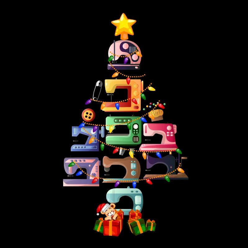 Funny Sewing Machine Weihnachtsbaum stricken Sew