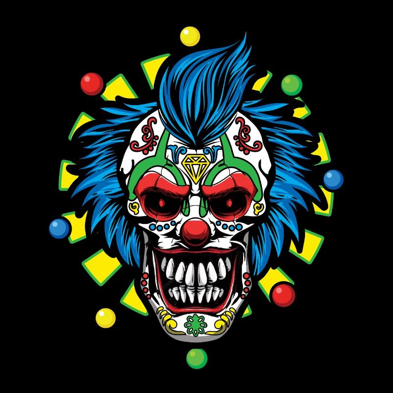 Dia De Los Muertos Clown effrayant Carnaval effrayant