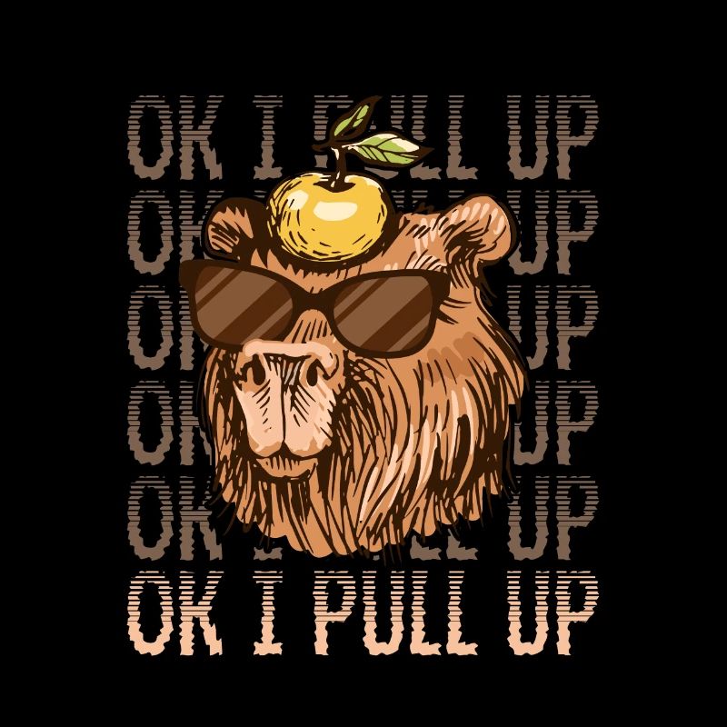 Ok I Pull Up Capybara Rodent Mammal