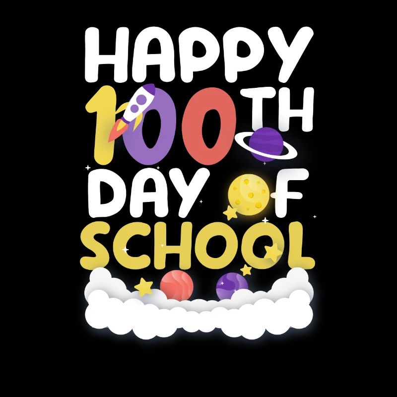 Joyeux 100e jour d’école Space Planet Funny