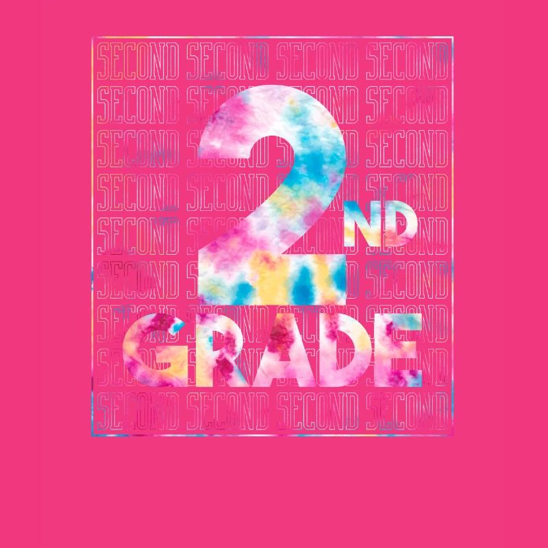 Tie Dye 2nd Grade Typography Team Second Grade