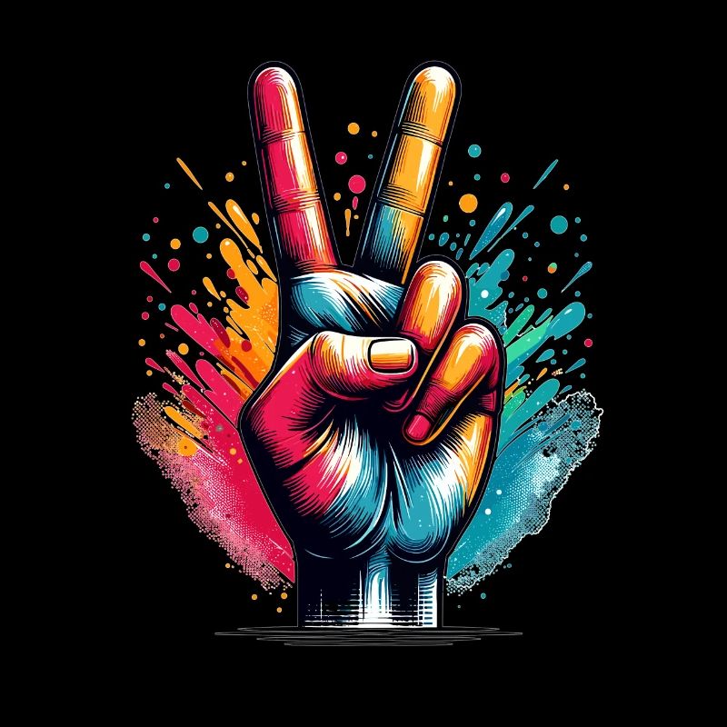 Signe de paix en couleur