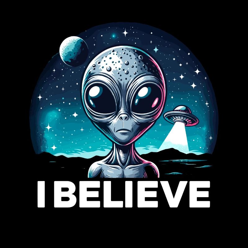 Drôle Alien Alien Croire