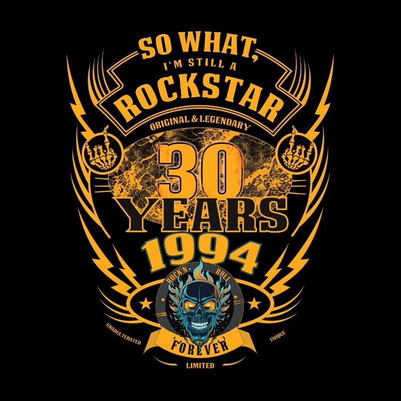 30th Birthday 1994 Rock and Roll Forever Gift