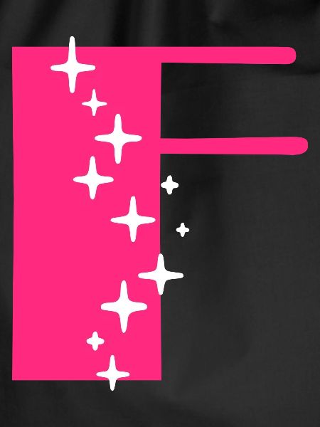 Letter F Glitter