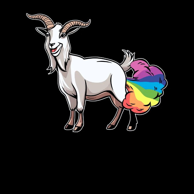 Ziege Witzig Regenbogenfurz
