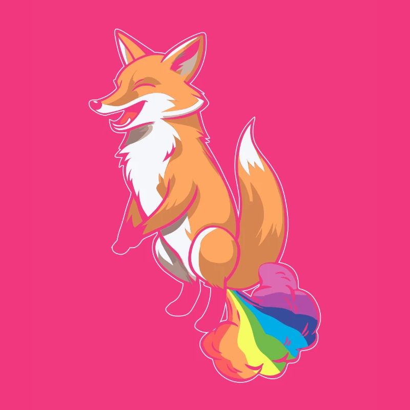 Fuchs Witzig Regenbogenfurz