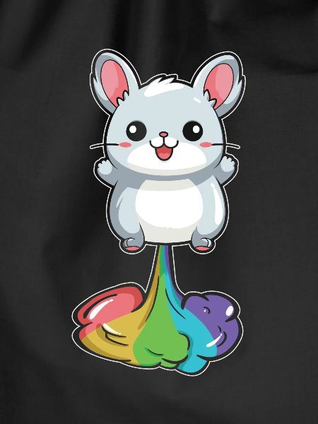 Chinchilla Funny Rainbow Fart