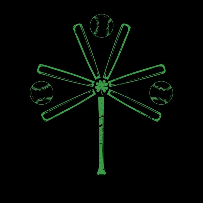 Drôle de batte de baseball Shamrock Shamrock