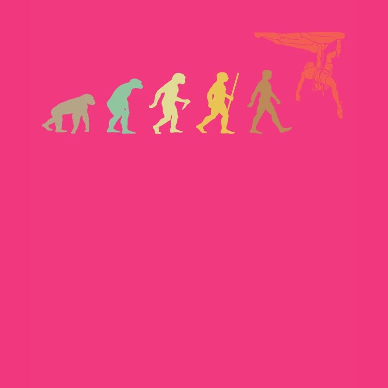Climbing Retro Rock Climbing Evolution Climber
