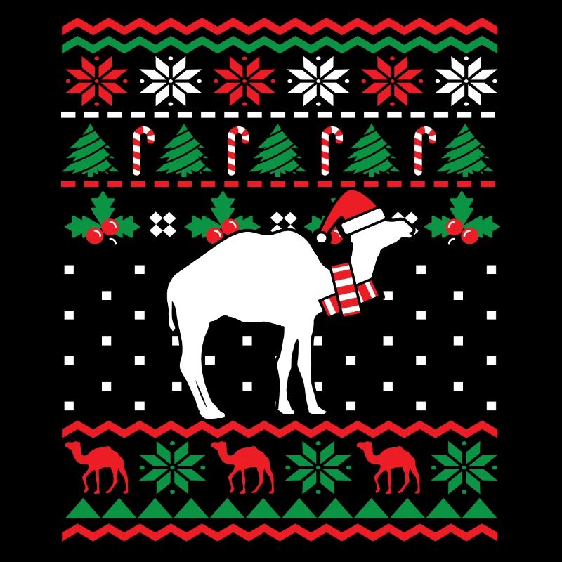 Weihnachtskamel Mit Weihnachtsmütze Wüstentier