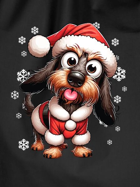 Wire-haired Dachshund Dog Christmas