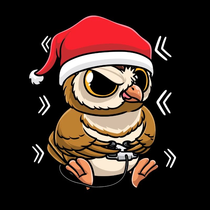 Owl playing video games