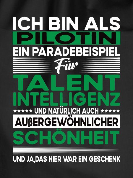 Pilotin Bescheiden - Lustiger Spruch