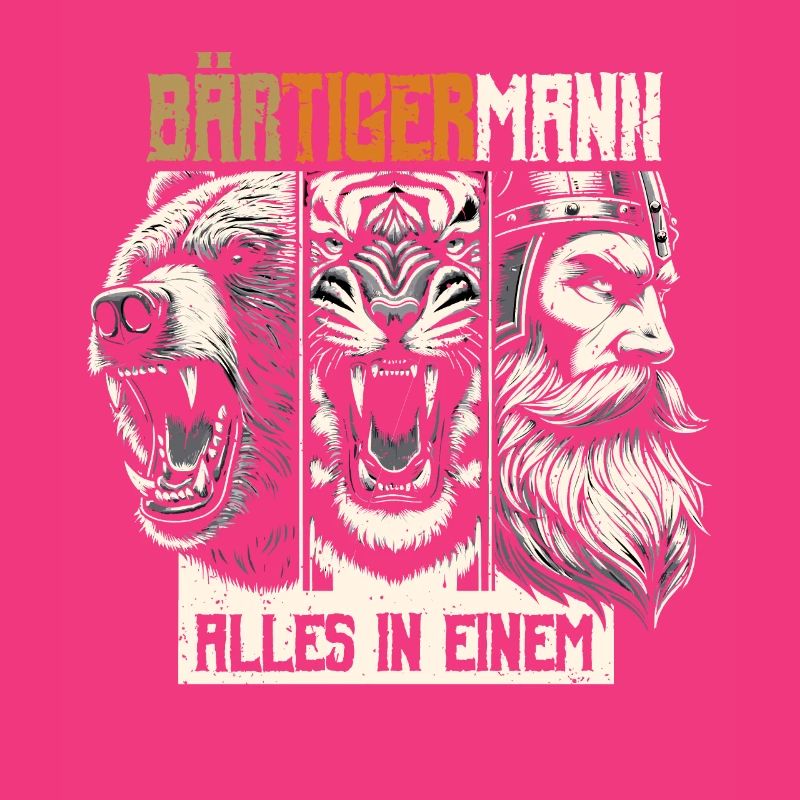 Bärtigermann Bär Tiger Mann Geschenk Bart Sprüche
