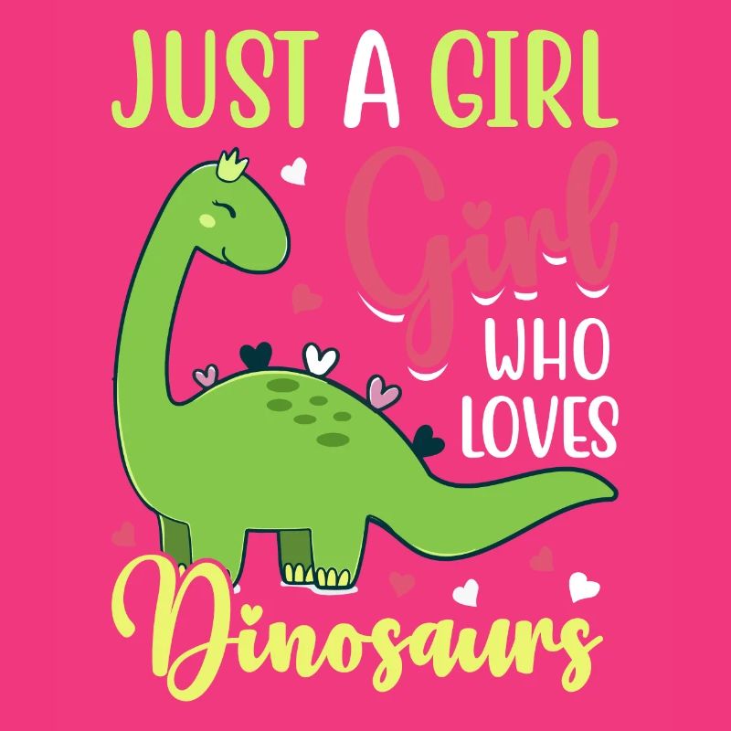 einfach ein Mädchen, das Dinosaurier liebt