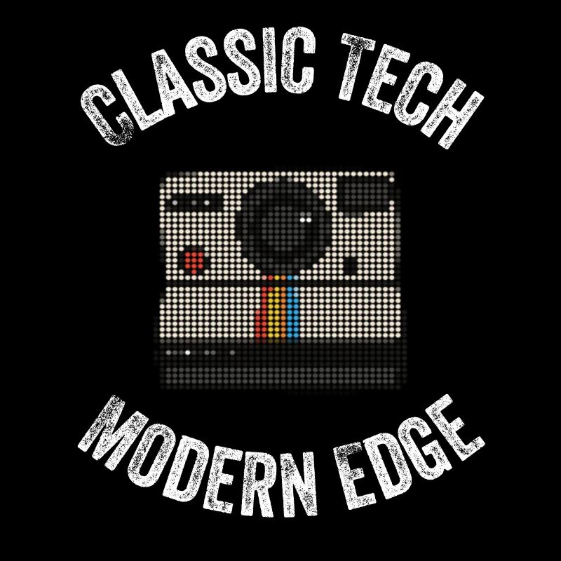 Retro Tech Genius -Classic Computer and Camera Art