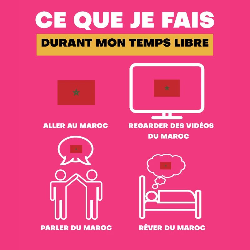 Morocco flag in free time