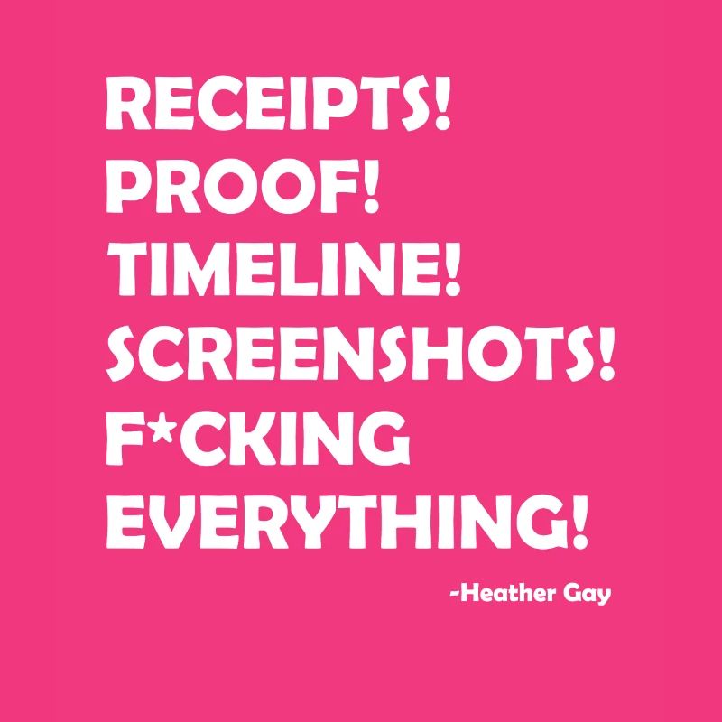 Receipts Proof Timeline Screenshots Everything