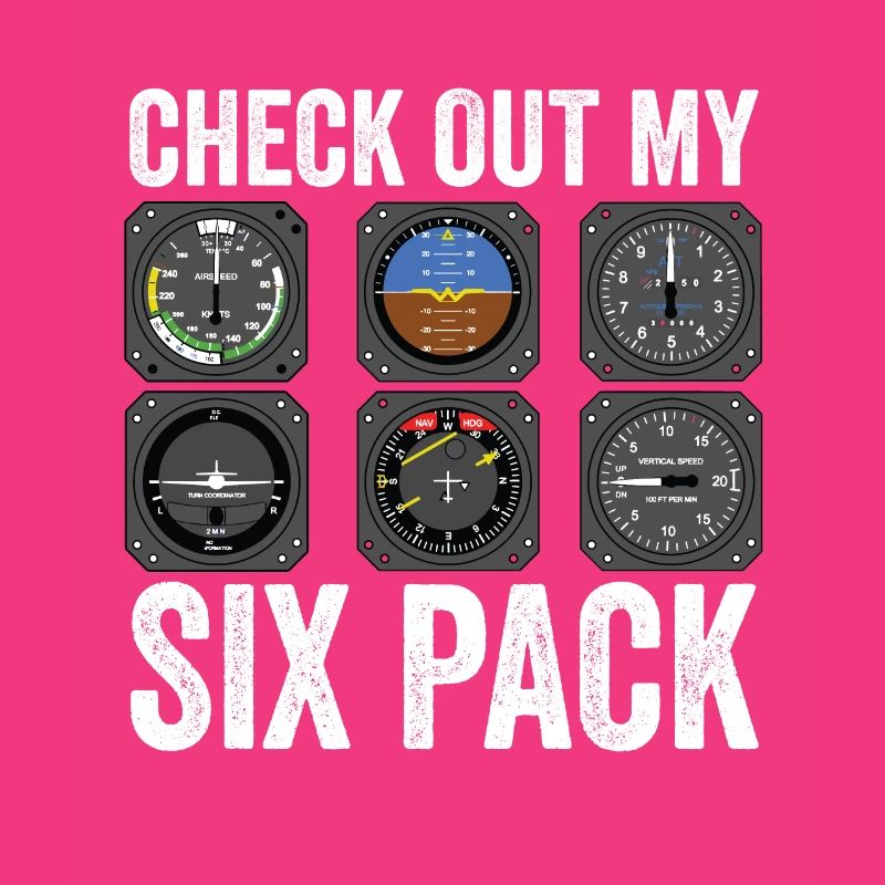 Funny Pilot Six Pack Aviation Flight Simulation