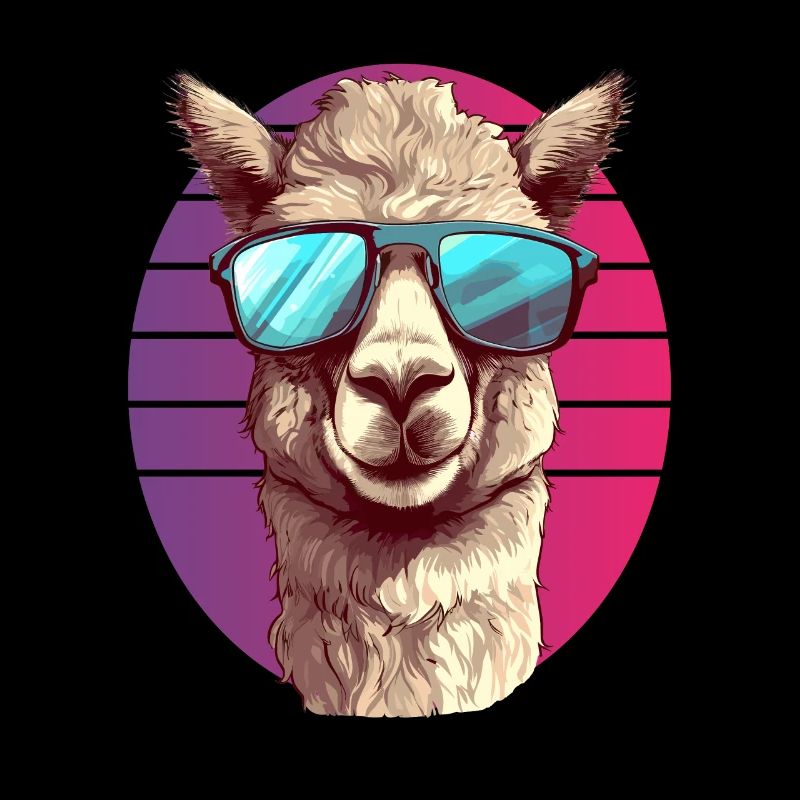 Alpaca with sunglasses
