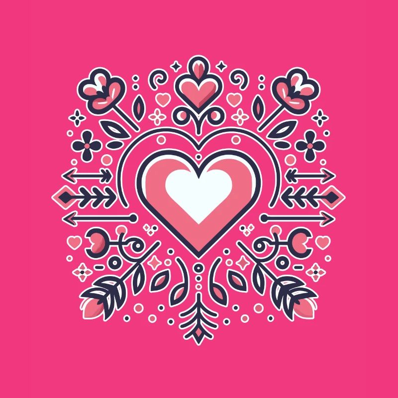 Minimalist heart pattern