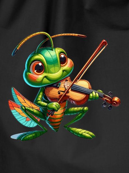 Grasshopper with violin