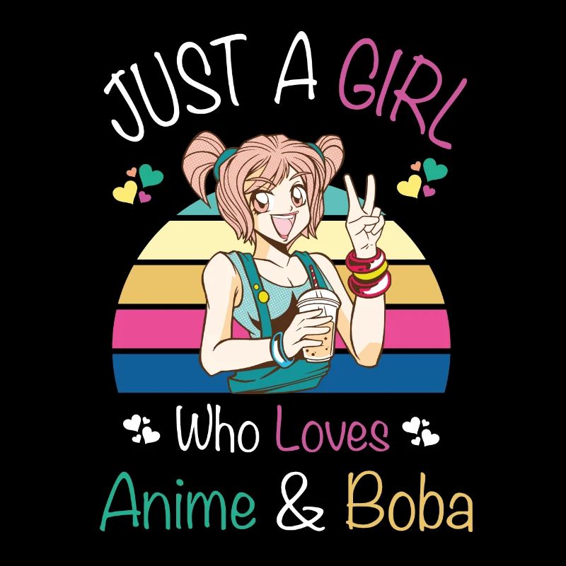 Nur ein Mädchen, das Anime und Boba liebt