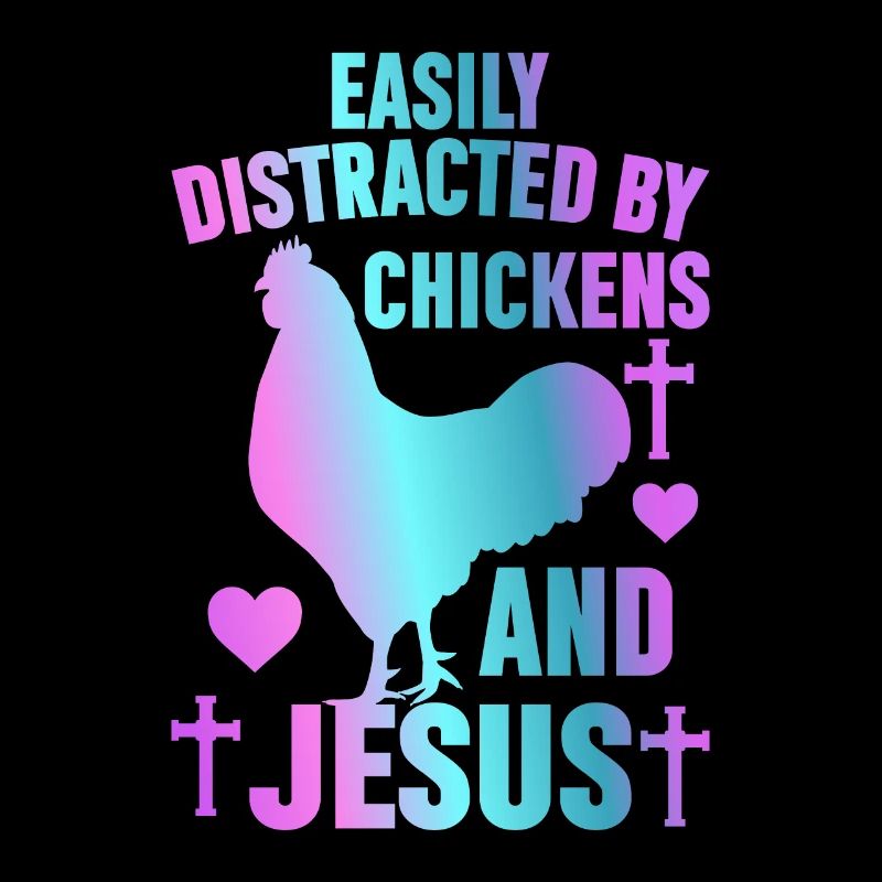 Jesus And Chickens Farmer Lover Farmer